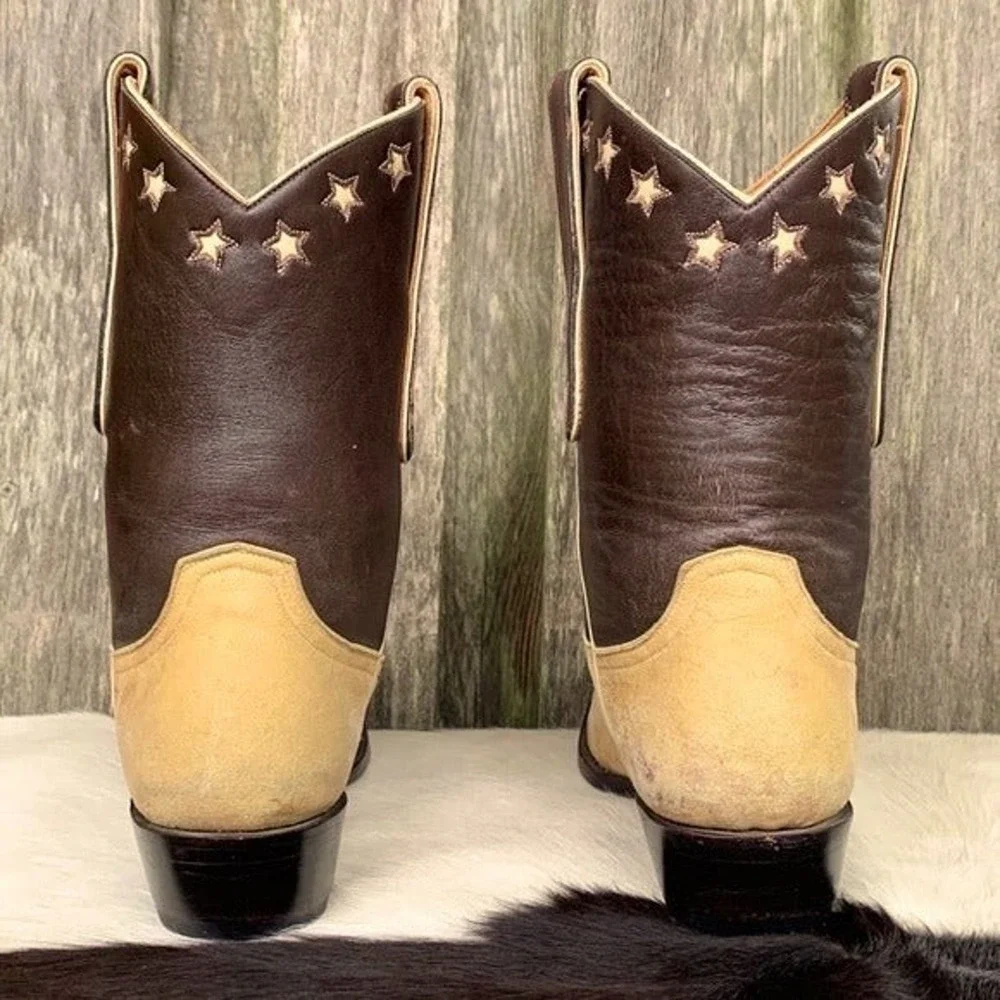 OLD GRINGO ‘Vintage’ Boots Leopard Star Short Cowgirl Cowboy Western Size 8 - Picture 9 of 11